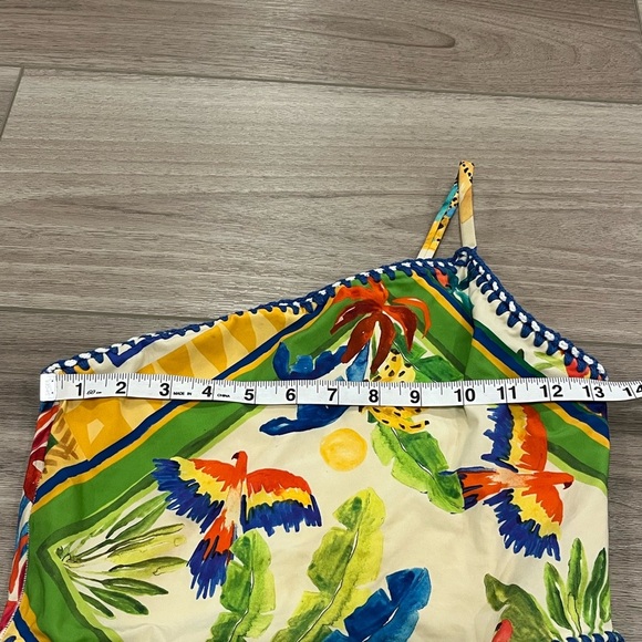 Farm Rio Bahia Mixed Scarves One-Piece Swimsuit Size L - Picture 4 of 9